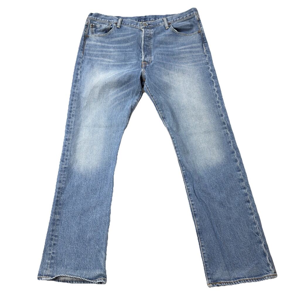 Levis 501 Original Fit Button Fly Jeans Medium Wash Denim 36x32 Classic Y2K